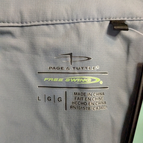 Page & Tuttle Large Wind & Waterproof Golf Shirt NWT - Picture 2 of 11